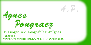 agnes pongracz business card